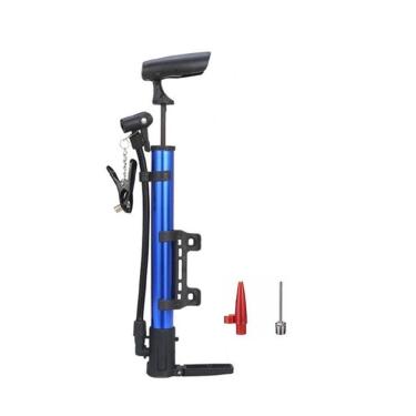 Imagem de Bomba Alumínio Pneu Bicicleta Inflar Encher Bolas - Azul