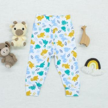 Imagem de Calça Bebê Ribana Malha Confortável e Toque Suave Dino - FLOR DE ALGOD