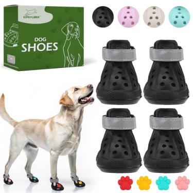 Imagem de Sapatos de cachorro para pavimento quente - Botas antiderrapantes de verão para cães pequenos, médios e grandes, botas refletivas para animais de estimação e protetores de patas, fácil de colocar e