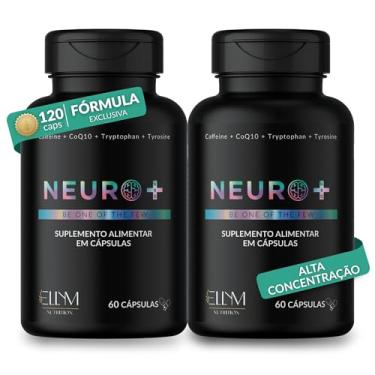 Imagem de Neuro+ 120 Capsulas ELLYM NUTRITION Nootropicos Multivitaminico Foco Cafeina Magnesio Triptofano Taurina B12 Tirosina