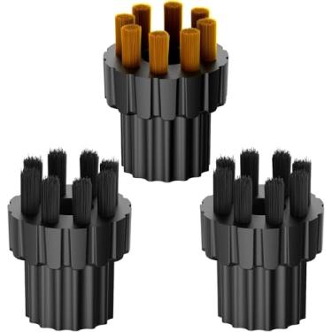 Imagem de Conjunto de escovas de limpeza a vapor, 2 escovas de nylon e 1 de cobre, compatível com YCZQ-110