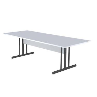 Imagem de Mesa Retangular 2700mm Cinza/preto Mdf 15mm - SchoolCenter