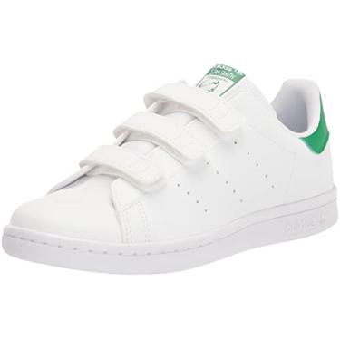 Imagem de adidas Originals Stan Smith 2021 Sneaker, White/White/Green, 3 US Unisex Little Kid