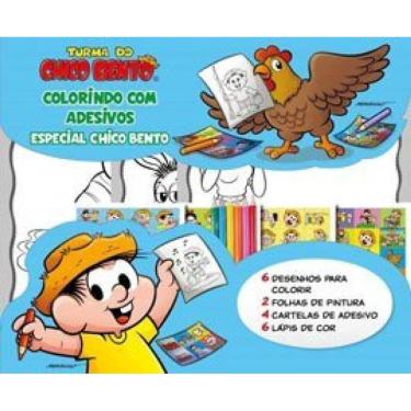 Imagem de Turma Da Mônica Colorindo Com Adesivos Especial - Chico Bento