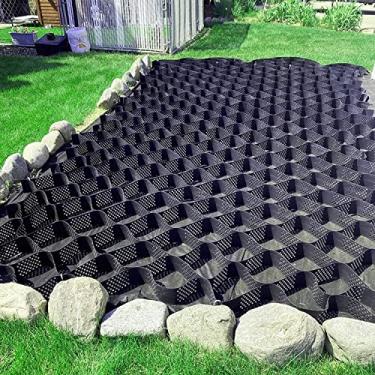 Imagem de Courtyards Ground Geogrelha, grelha de cascalho em forma de favo para paisagismo parque jardim, adocinhas pré-decorativas cortáveis de polietileno (cor: LxL, tamanho: 200 cm x 200 cm (79 inX