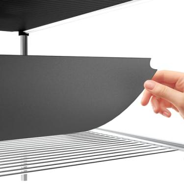 Imagem de 5 peças de forros de prateleira de arame, 40,6 x 91,4 cm tapetes de plástico para prateleiras de arame (enrolado, cinza)