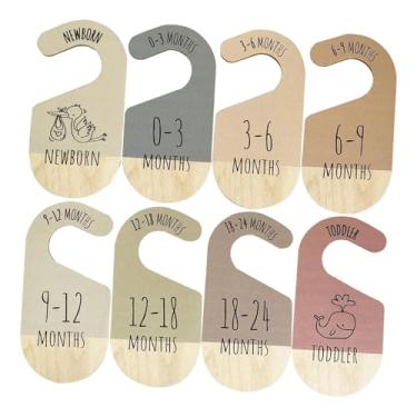 Imagem de Dynwave 8x Divisores de Armário de Bebê Organizadores de Cabides de Guarda-roupa de Bebê de Madeira Decoração de Berçário