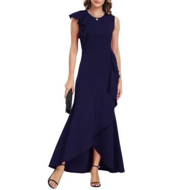 Imagem de Vestido formal FQA Long para mulheres, vestido de noite de coquetel pr