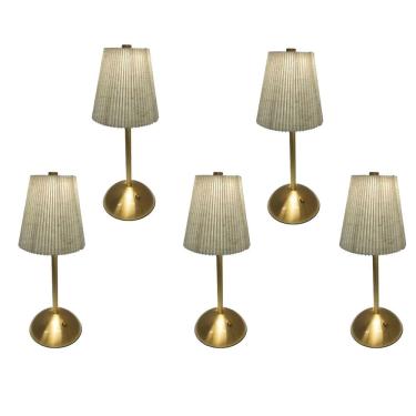 Imagem de Luminaria de Mesa Abajur 3 Tons LED Kit 5 uni USB Bateria Recarragavel Quarto Sala Cabeceira Controle de Intensidade