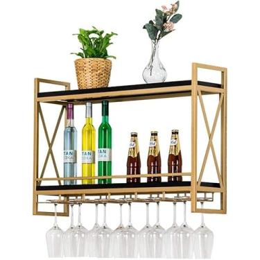 Imagem de Suporte de parede para garrafa de vinho/suporte de garrafa/rack de vidro/suporte de garrafa de vinho montado na parede/prateleira de vinho e rack de vidro/loja de armazenamento de cortiça vermelho