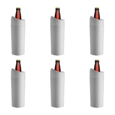 Imagem de Porta Garrafa Litrão 6pçs Camisinha Litrão Cervagela Térmico (BRANCO)
