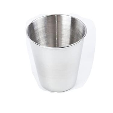 Imagem de WYUYIWH Xícara de chá de aço inoxidável cerveja cola milkshake copo para bar cafeteria resistente à quebra copo de água doméstico bar garrafa de coquetel (tamanho: 180ml)