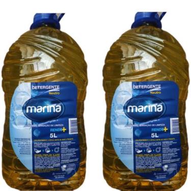 Imagem de Detergente Lava louças Neutro Marina Líquido 5 Litros - 2 Galões