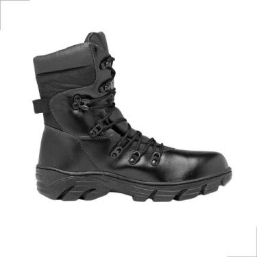 Imagem de Bota Coturno Couro Militar Masculino Tático Motoqueiro resgates samu C