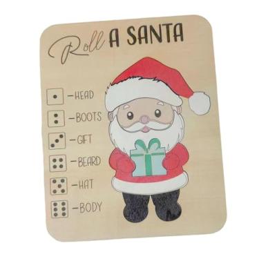 Imagem de KiBcsLic Quebra-cabeça de Madeira de Natal, Brinquedo Educativo, Jogo de Tabuleiro, Decoração Portátil, Presente Divertido para a Família, Papai Noel