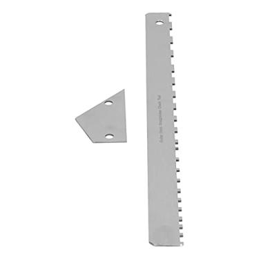 Imagem de Zhjvihx Conjunto de Régua de Pescoço de Guitarra, Régua de Borda Reta de Pescoço Entalhado, de Borda Entalhada de de Guitarra, Aço Inoxidável para Elétrica para