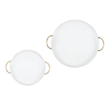 Imagem de oshhni Bandeja redonda para joias, porta-joias, prato para lanche, travessa redonda para servir, bandeja decorativa para sala de estar e casa, S and L