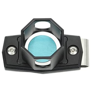 Imagem de Suporte magnético octogonal de giz de bilhar, acessório portátil de liga de alumínio com clipe de fácil acesso, design leve, protege o giz, conveniente para jogos de sinuca e sinuca