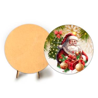 Imagem de Painel Com Elastico Redondo 50cm Natal + Suporte MDF (NAT173)