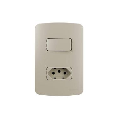 Imagem de Interruptor Simp+Tomada 2P+T 10A Margirius B3Colors Placa4X2