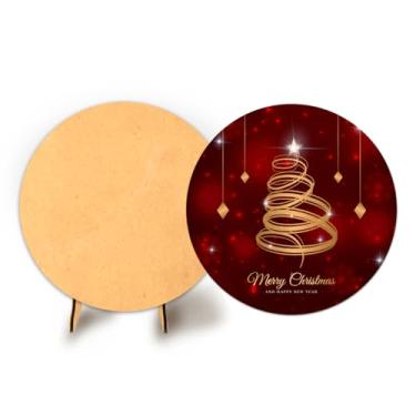 Imagem de Painel C Elastico Sublimado 50cm Natal + Suporte MDF (NAT069)