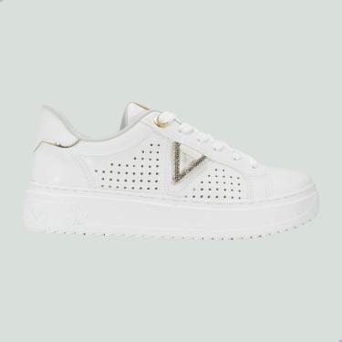 Imagem de Tênis Casual Via Marte Napa Branco/Ouro 055-037-01