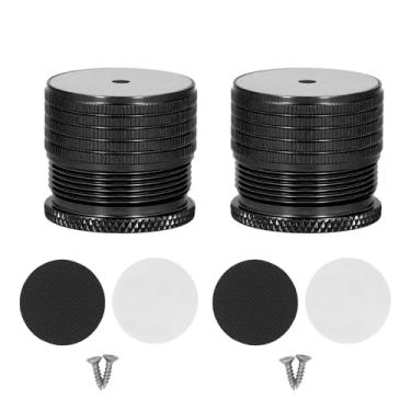 Imagem de Garosa Ajustável do Riser Mobília 23mm a 37mm Suporta Liga de Alumínio Com Almofadas Antiderrapantes para Armário de Mesa do Sofá-cama (Preto brilhante)