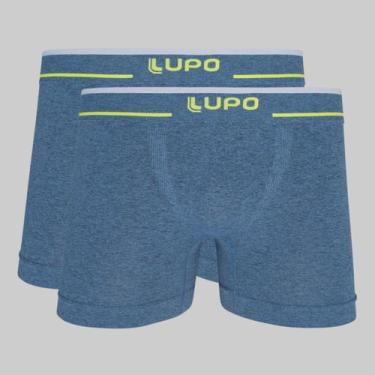 Imagem de Kit 2 Cuecas Boxer Lupo Fio Texturizado a Ar 00733, Azul, G