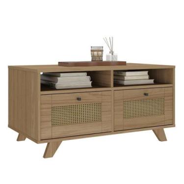 Imagem de Mesa De Centro 2 Gavetas 91 Cm Mdf 4639 Carvalho Arly - MILANI MOVELAR