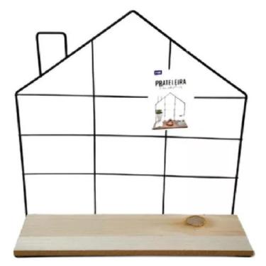 Imagem de Prateleira e Porta Retrato de Metal Decorativo Formato Casa - Equipe