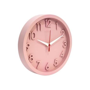 Imagem de Relogio de Parede, Pilha Inclusa, Relógio de Parede Decoração Cozinha Sala 3d, 24×4cm(ROSA)