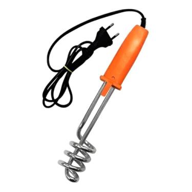 Imagem de Aquecedor Elétrico de Água, Ebulidor de Ferro Niquelado e Plástico, 1000W, 28cm, 220V, Aquecimento Instantâneo, com Cabo de 1,10m