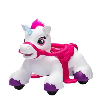 Imagem de Mini Moto Elétrica Unicórnio Infantil Rosa com Cela Confortável Carrin
