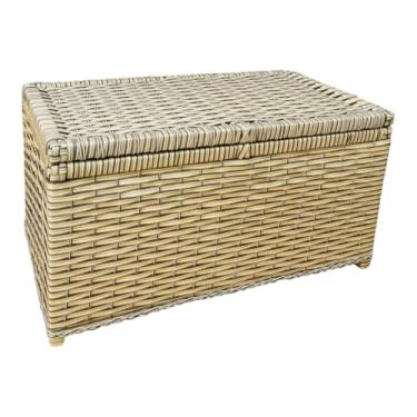 Imagem de Baú Cesta Caixa Organizadora de Fibra Sintética 70x40x40,Quarto, cozinha, varanda, banheiro(CAPPUCCINO)