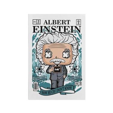 Imagem de Kit quadro decorativo 70x90 cm Albert Einstein Chibi Físico