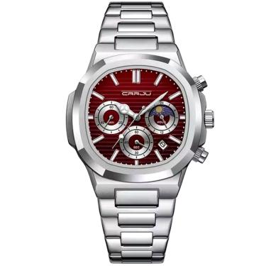 Imagem de Relógio Masculino Quadrado em Aço Inoxidável Casual Impermeável Quartzo