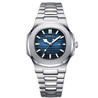 Imagem de Relogio Analógico Masculino Quadrado Luminoso em Aço inoxidável Impermeavel