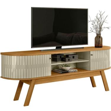 Imagem de Rack Bancada Venezza 2 Portas Para Tv De 75 Polegadas Cumaru/opala