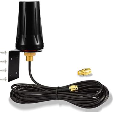 Imagem de Bingfu 4G LTE Suporte de parede externo Antena à prova d'água 5dBi SMA Antena macho para Verizon AT&T T-Mobile Sprint 4G LTE Roteador Modem Modem Celular Amplificador de sinal de celular Câmera de trilha, 4G LTE Antenna