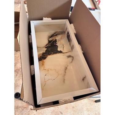 Imagem de Nichos Em Porcelanato Polido De Embutir(Branco ouro)