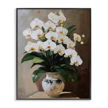 Imagem de Stupell Industries Arranjo de orquídea real arte giclée emoldurada preta, design por Franklyn Gregory, 14 x 11