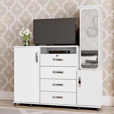 Imagem de Cômoda Copacabana Branco - Lukaliam Móveis