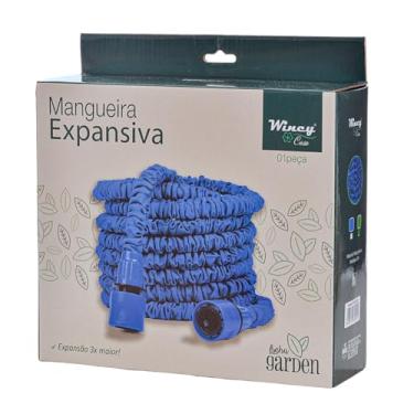 Imagem de Mangueira Expansível com Esguicho e Conectores - Cor Preta - 30 Metros