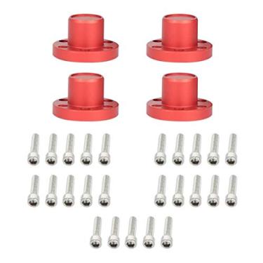 Imagem de Tampa de roda de metal para 1,9/2,2, vermelha