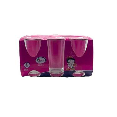 Imagem de COPO DE VIDRO 260ML LISO KIT C/6 SEU LAR