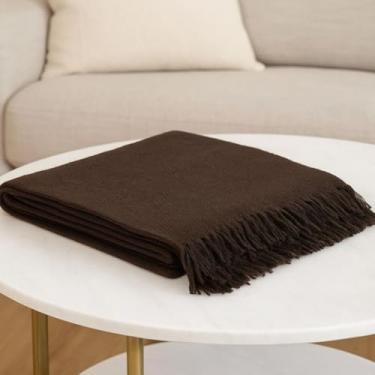 Imagem de Manta Para Sofá Cama Kit 300M x 180M Metros King Super Gigante 100% Algodão Premium,manta para sofá,capa para sofá(Chocolate)