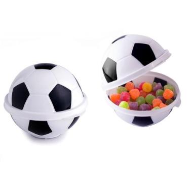 Imagem de kit com 2 Porta Mix Bola de Futebol Pote de Doces para Festa Infantil 