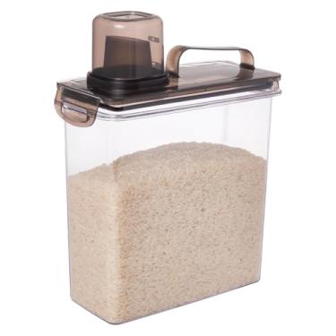 Imagem de Pote Hermético 3L Trava Mais Fumê – Organizador Hermético para Farinhas, Grãos e Mantimentos com Tampa Dosadora e Medidor