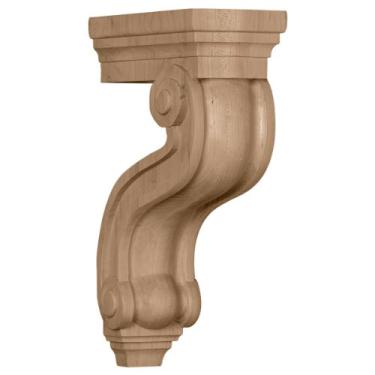 Imagem de Ekena Millwork COR03X08X13HACH, 9,5 cm L x 20,3 cm P x 33 cm A Corbel, nas costas vazadas, cereja