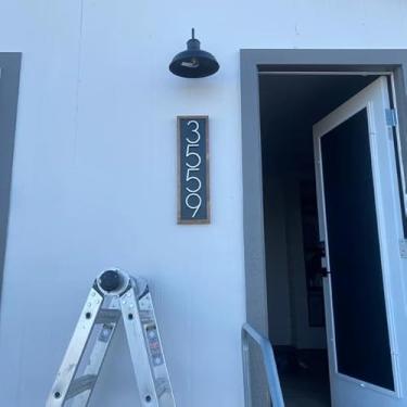 Imagem de Números de casa de 15 cm, número de casa autoadesivo, números de caixa de correio, números de casas modernas de acrílico para fora, números de endereço de porta de jardim, apartamentos escritório